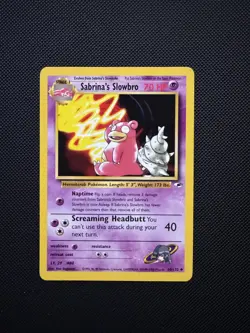 Pokemon Gym Hero's Sabrina's Slowbro 60/132 LP - Image 1