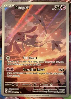 Pokemon TCG Mesprit 204/191SV08 Surging Sparks Illustration Rare Holo NM - Image 1