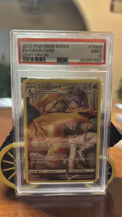 2022 POKEMON SWORD & SHIELD LOST ORIGIN #TG03 FULL ART/CHARIZARD PSA 9 - Image 1