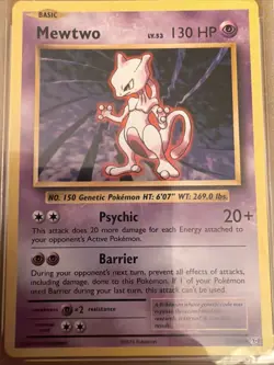 2016 POKEMON XY EVOLUTIONS 51/108 MEWTWO RARE NON HOLO - PSA 9 - Image 2