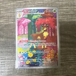 Pokemon Sawsbuck Illustration Rare Holo SV05 Temporal Forces 166/162 130HP - Image 1