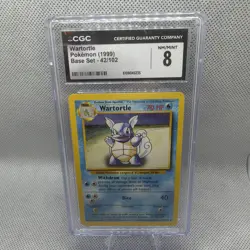 POKEMON 1999 BASE SET - Wartortle - 42/102 - CGC 8 - Image 1