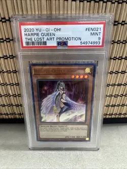 2020 YU-GI-OH! THE LOST ART PROMOTION #EN021 HARPIE QUEEN PSA 9 - Image 1