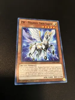 Yugioh! ZW - Pegasus Twin Saber - LIOV-EN001 - Common - 1st Edition Near Mint, E - Image 1