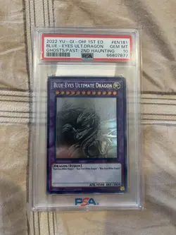 Blue-Eyes Ultimate Dragon Yugioh 2022 GFP2-EN181 Ghost Rare 1st Edition PSA 10 - Image 1
