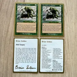 Mtg 2x Gold Border Survival of the Fittest 1998 Brian Selden Magic The Gathering - Image 1