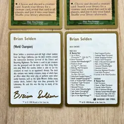 Mtg 2x Gold Border Survival of the Fittest 1998 Brian Selden Magic The Gathering - Image 3