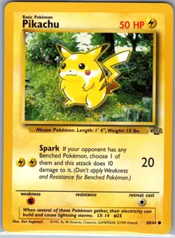 Pikachu 60/64 Non Holo Jungle - Pokemon Card - LP - Image 1