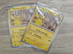 Pikachu At The Museum Pokemon X Natural History Museum. Jumbo Promo Card. Sealed - Image 3