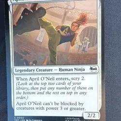 Magic: The Gathering Legendary Creature April O'Neil 0003 TMNT Card English - Image 1