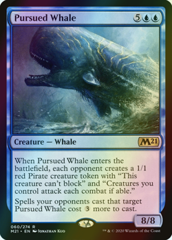 MTG Pursued Whale Foil ** Core Set 2021 ** English (NM) - Image 1