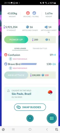 Pokemon Go Legendary Galerian Articuno ( Normal ) - Image 2