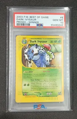PSA 10 Dark Ivysaur Best Of Game Winner Stamp Promo Pokemon 2003 Mint - Image 1