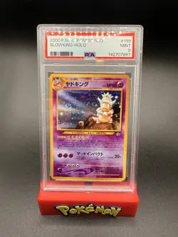Pokemon PSA 9 MINT 1999 Slowking Neo Genesis Japanese Holo Original Card SWIRL!! - Image 1