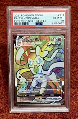 Sylveon VMAX 211/203 - PSA 10 – Evolving Skies Secret Rare Eeveelution - Pokemon - Image 1