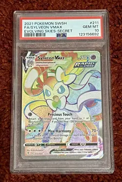 Sylveon VMAX 211/203 - PSA 10 – Evolving Skies Secret Rare Eeveelution - Pokemon - Image 2
