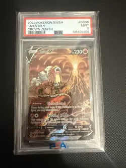 PSA MINT Entei V GG36 Pokemon TCG Sword And Shield Crown Zenith - Image 1