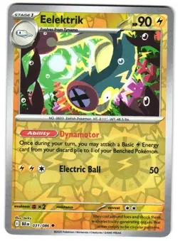 Eelektrik 031/086 NM Reverse Holo SV: Black Bolt Pokemon TCG - Image 1