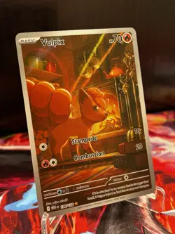 Pokemon Vulpix 138/132 Me01: Mega Evolution Full Art Illustration Rare Holo 70HP - Image 2