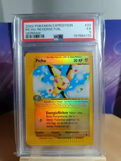 Pokemon Karte Pichu 2002 - PSA 5 - Reverse Foil - 22/165 - POP 1 - Deutsch - Image 3