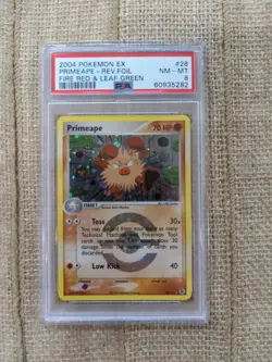 PSA 8 Graded 2004 Pokemon EX Primeape - Rev. Foil Fire Red & Leaf Green #28 - Image 1