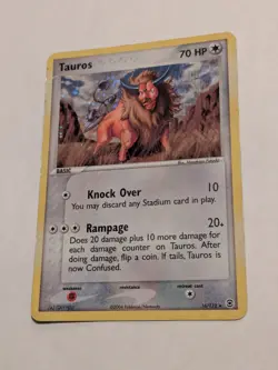 Tauros 16/112 Holo EX FireRed & LeafGreen Pokemon TCG Swirl - Image 1