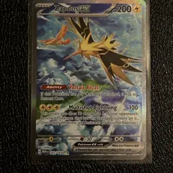 Zapdos EX Special Illustration Rare #202 Pokemon TCG Scarlet & Violet 151 - Image 1