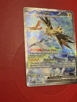 Zapdos EX Special Illustration Rare #202 Pokemon TCG Scarlet & Violet 151 - Image 3