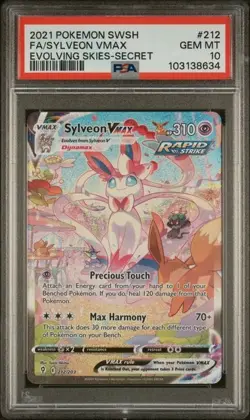 Sylveon Vmax 212/203 Evolving Skies Pokemon PSA 10 - Image 1