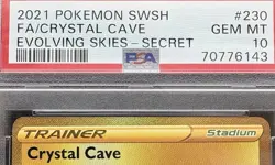 Pokemon PSA 10-2021 Crystal Cave 230/203-SECRET ULTRA RARE-Evolving Skies-MINT - Image 2