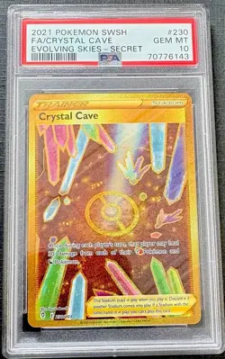 Pokemon PSA 10-2021 Crystal Cave 230/203-SECRET ULTRA RARE-Evolving Skies-MINT - Image 4