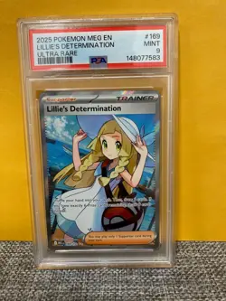 2025 POKEMON MEG EN-MEGA EVOLUTION ULTRA RARE #169 LILLIE'S DETERMINATION PSA 9 - Image 1