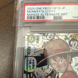 PSA 9 Luffy OP13-118 Manga Alt Art Carrying on His Will One Piece Card Japanese - Image 5