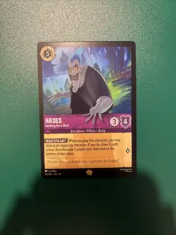 Disney Lorcana TCG Whispers In The Well Hades Looking for A Deal Legendary - Image 1