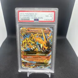 2014 M Charizard EX Flashfire Ultra Rare Holo Pokemon Card 107/106 PSA 8 NM-MT - Image 1