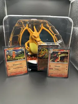 CHARIZARD EX SUPER PREMIUM COLLECTION STATUE + 3 PROMO CARDS POKEMON TCG - Image 1