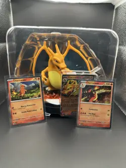 CHARIZARD EX SUPER PREMIUM COLLECTION STATUE + 3 PROMO CARDS POKEMON TCG - Image 2