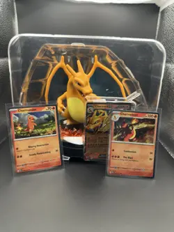 CHARIZARD EX SUPER PREMIUM COLLECTION STATUE + 3 PROMO CARDS POKEMON TCG - Image 3