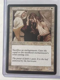 English - MTG Faith Healer - Urza’s Saga NM - Image 1