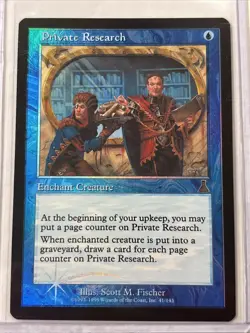 Private Research Urza's Destiny Foil NM MTG - Image 1