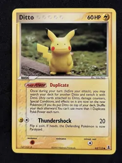 Ditto (Pikachu) 63/113 Pokemon Delta Species 2005 English LP+ TWP-VQF-LIF Morii - Image 1