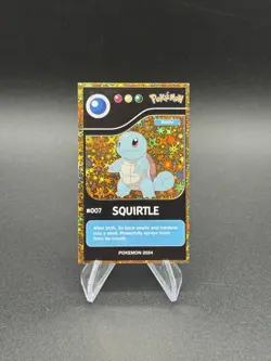 Pokemon Squirtle #007 Gold Foil Pokedex Black Edition 2024 Peru Us Seller - Image 1