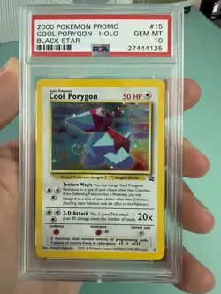 2000 Pokemon Cool Porygon Black Star Holo Promo #15 PSA 10 Gem Mint - Image 3