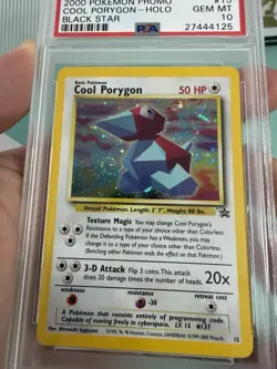2000 Pokemon Cool Porygon Black Star Holo Promo #15 PSA 10 Gem Mint - Image 4