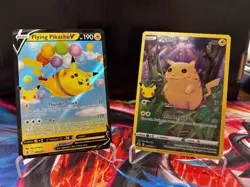 2 Pokemon TCG 2021 Flying Pikachu V 006/025 Pikachu 005/025 E Set Lot - Image 1