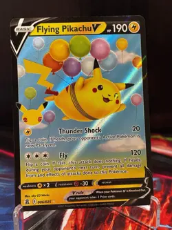 2 Pokemon TCG 2021 Flying Pikachu V 006/025 Pikachu 005/025 E Set Lot - Image 2