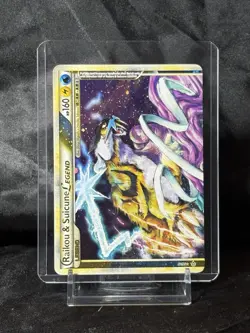 Pokemon TCG Raikou & Suicune Legend 92/95 HGSS Unleashed Top Half Holo Rare: MP - Image 2