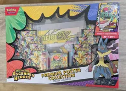 Pokemon TCG: Ascended Heroes Premium Poster Collection Mega Lucario EX. Sealed - Image 1