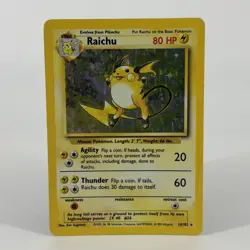 Raichu 14/102 Holo Rare 1999 Base Set Pokemon English WOTC MP Free Shipping - Image 1