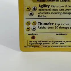 Raichu 14/102 Holo Rare 1999 Base Set Pokemon English WOTC MP Free Shipping - Image 5